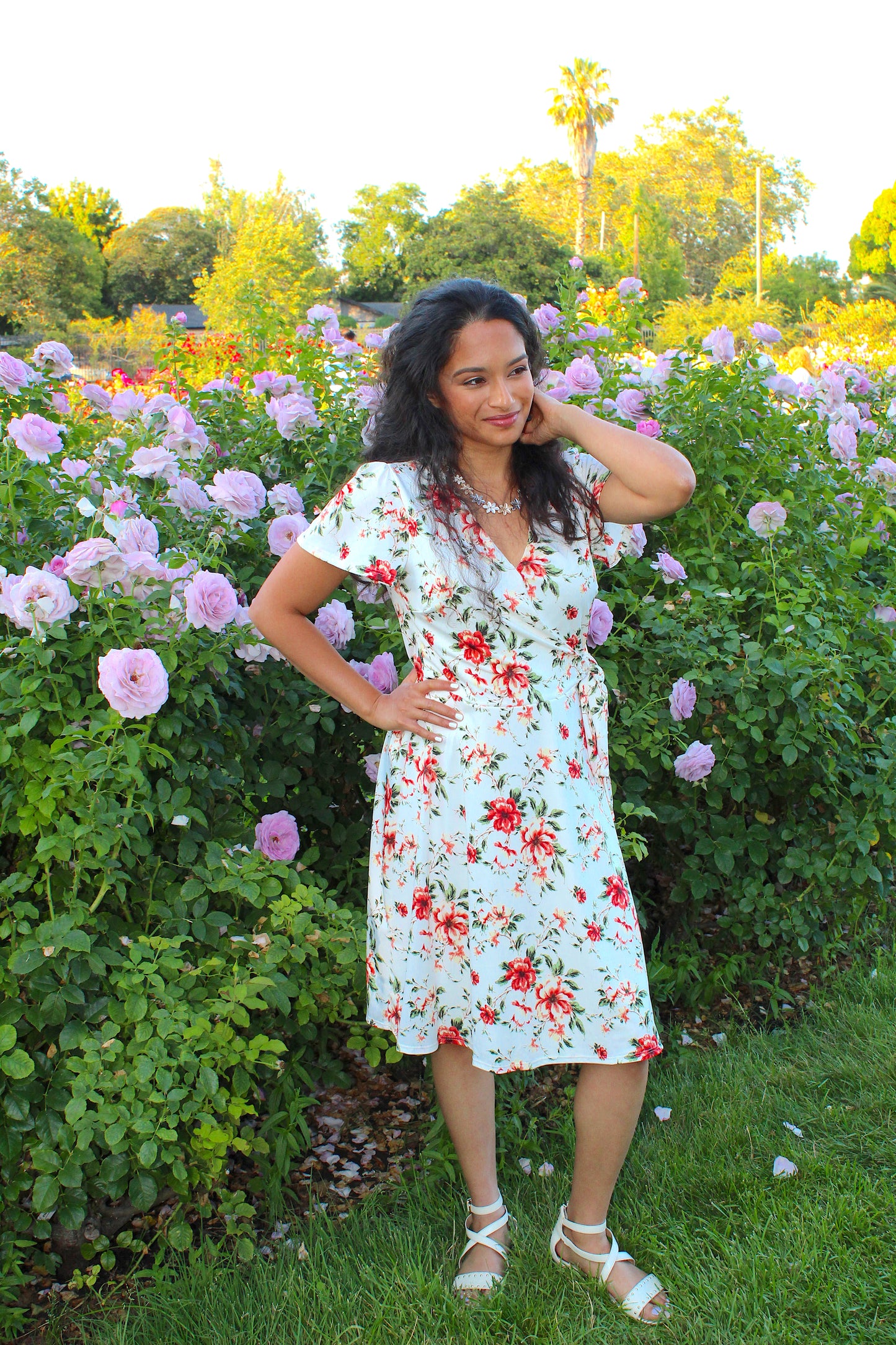 Floral Side Tie Dress