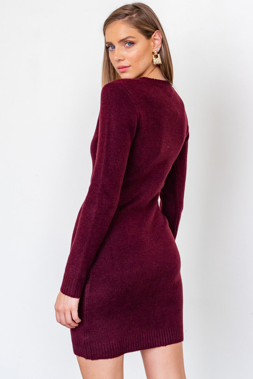 The Merlot Sweater Dress